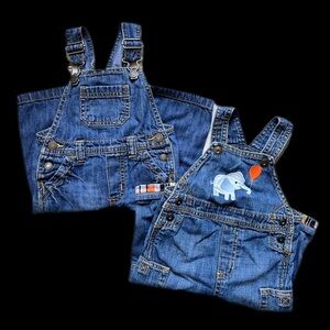 Infant denim overalls unisex